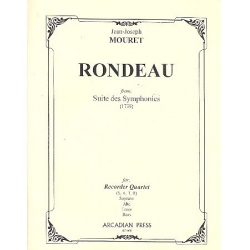 Rondeau for 4 recorders (SATB) - Jean-Joseph Mouret