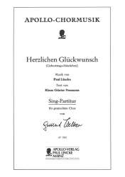 Herzlichen Glückwunsch für gem Chor - Paul Lincke / Arr. Gotthard Welker