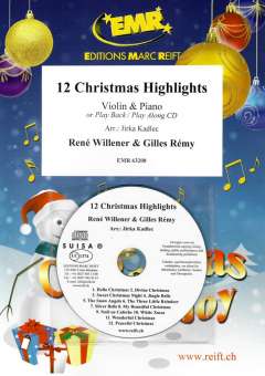 12 Christmas Highlights - Violin & Piano or CD Playback / Play Along