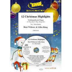 12 Christmas Highlights - Violoncello & Piano or CD Playback / Play Along - Jirka Kadlec