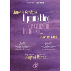 Il primo libro de canzoni francese Band 2 - Antonio Gardano / Arr. Manfred Harras