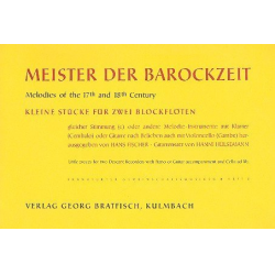 Meister der Barockzeit - Kleine Stücke für zwei Blockflöten - Diverse / Arr. Hans Fischer