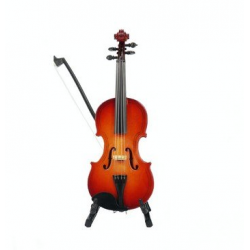 Violine 14 cm mit Bogen, Ständer und Geschenkbox