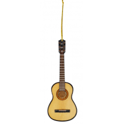 Gitarre 13 cm Holz mit Schlaufe zum Aufhängen