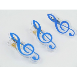 Klammer Violinschlüssel blau 7cm