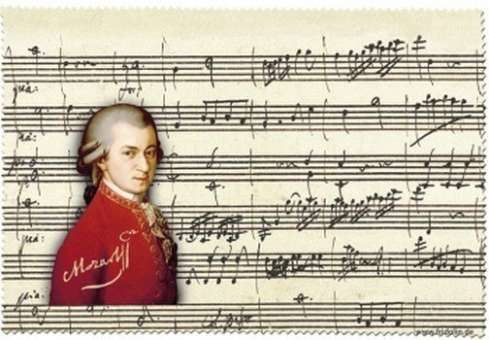 Brillenputztuch Mozart 18 x 12,5 cm