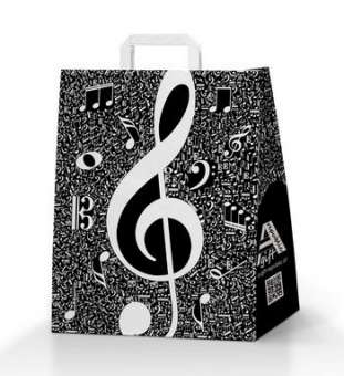 Papiertasche Music Shopper 24 x 8 x 30 cm