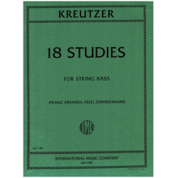18 Studies : for string bass - Rodolphe Kreutzer