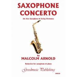 Saxophone Concerto (Arr.Ellis) Saxophone and piano - Malcolm Arnold