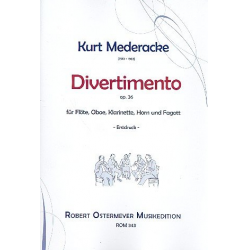 Divertimento für Flöte, Oboe, Klarinette, - Kurt Mederacke