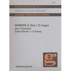 Sonata C-Dur für Cembalo (Klavier) - Johann Christoph Altnikol