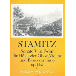 Sonate F-Dur op.14,5 - für Flöte - Carl Stamitz