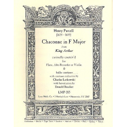 Chaconne F-Dur für Flöte (Altblockflöte/Violine) - Henry Purcell