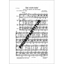 Sei nicht bös : für gem Chor und - Carl Zeller
