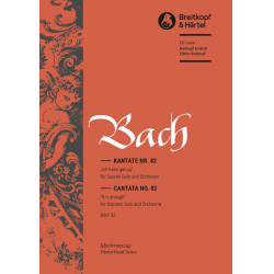 Kantate BWV 82 Ich habe genug (genung) - Johann Sebastian Bach / Arr. Ulrich Haverkampf
