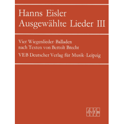 Ausgewählte Lieder - Hanns Eisler