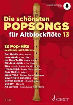 Die schönsten Popsongs für Alt-Blockflöte - Band 13