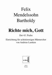 Richte mich Gott für 8-stimmigen Männerchor a cappella - Felix Mendelssohn-Bartholdy / Arr. Andreas Lamken