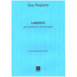 Ropartz  : Lamento Violon Ou Htb-Piano Reduction - Joseph Guy Marie Ropartz