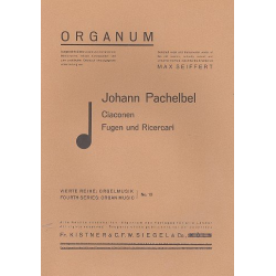 Ciaconen, Fugen und Ricercari für Orgel - Johann Pachelbel