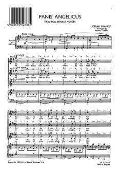Panis angelicus for female chorus and piano