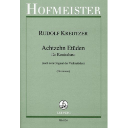 18 Etüden für Kontrabass / Etudes for Bass - Rodolphe Kreutzer / Arr. Heinz Herrmann